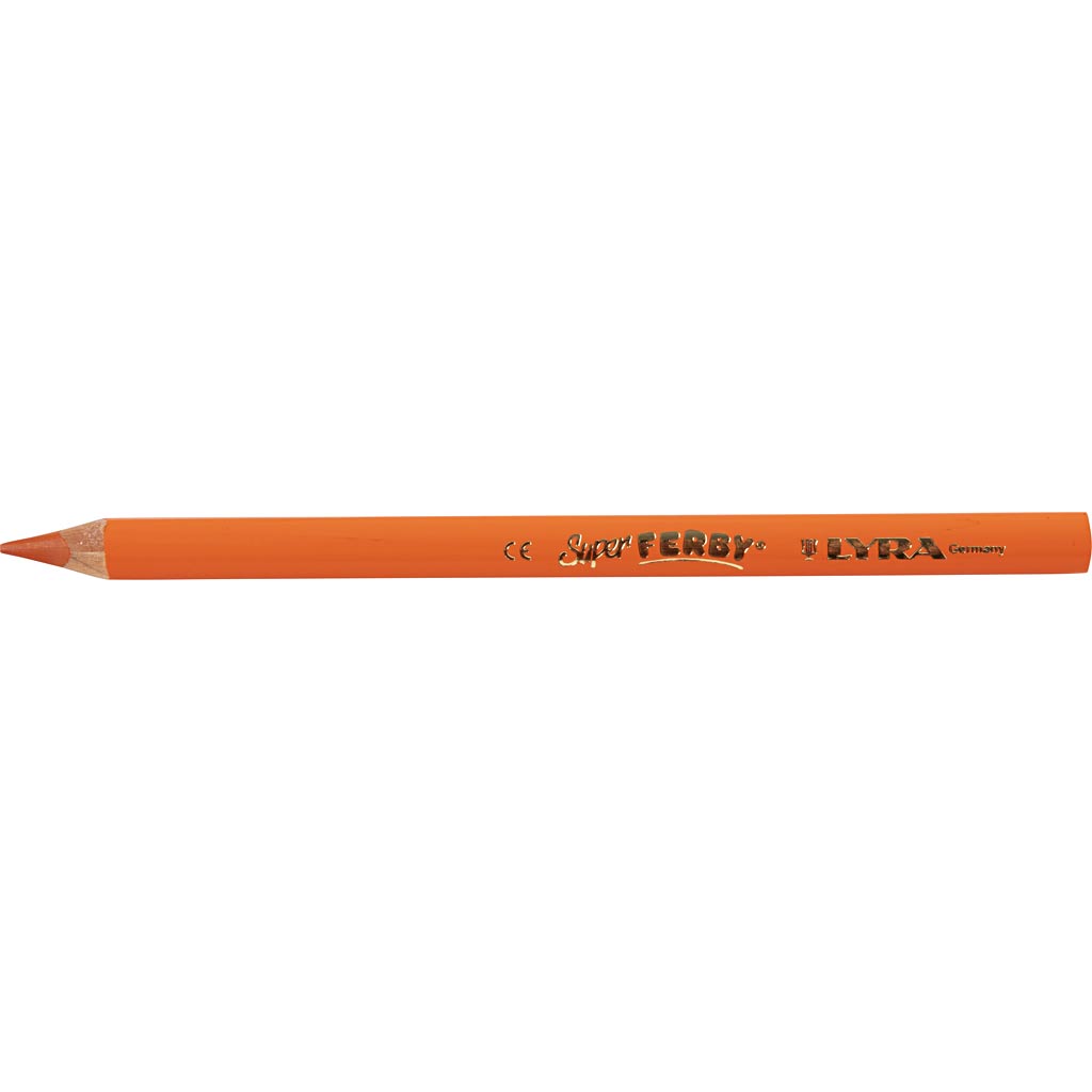 Crayons de couleur Lyra Super Ferby 1, L: 18 cm, remplissage de 6,25 mm, orange, 12 pièces 1 boîte