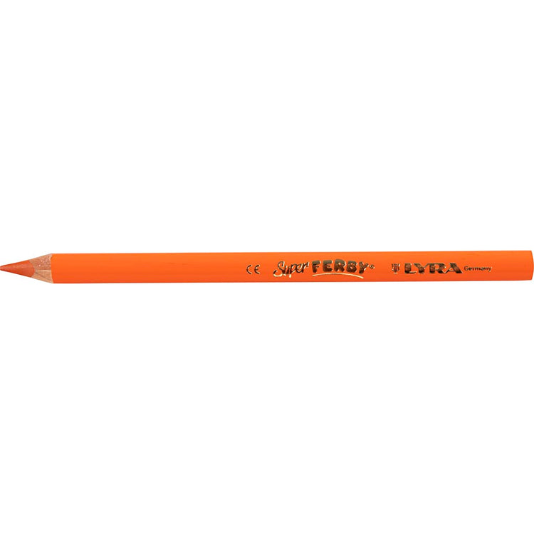Crayons de couleur Lyra Super Ferby 1, L: 18 cm, remplissage de 6,25 mm, orange, 12 pièces 1 boîte