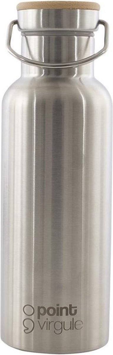 Gourde isotherme Point-virgule inox - 500 ml - couvercle bambou