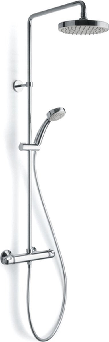 Plieger Luzon - système de douche - thermostatique - avec douche à effet pluie 20cm - chrome