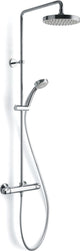 Plieger Luzon - système de douche - thermostatique - avec douche à effet pluie 20cm - chrome