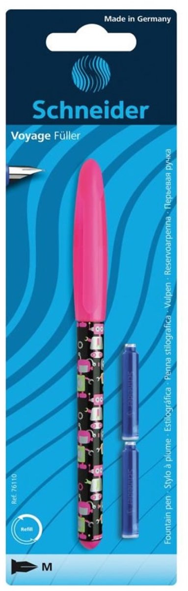 Stylo plume papeterie Schneider voyage rose