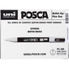 Marqueur Posca Uni-Posca, AFM PC-3M, épaisseur de ligne 0,9-1,3 mm, fin, or, argent, blanc, 6 div 1 boîte