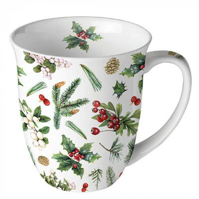 Mug Ambiente 400ml verdure d'hiver blanc