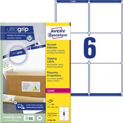Etiquettes d'expédition avery zweckform ultragrip blanc