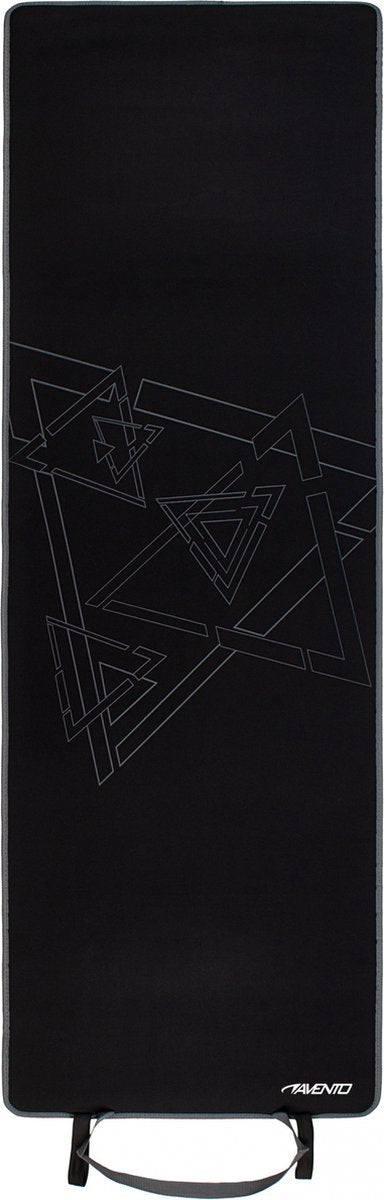 Avento tapis de fitness néoprène - 180 x 60 x 0,6 cm - gris noir