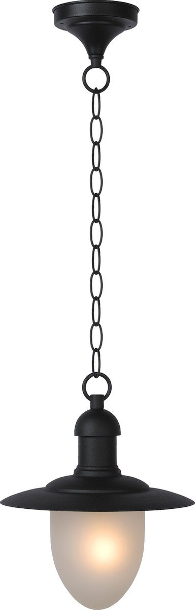 Lucide aruba - lampe suspendue intérieur extérieur - ø 25 cm - 1xe27 - ip44 - noir