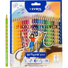 Crayons de couleur de couleur mince lyra, l: 18 cm, remplissage de 3,3 mm, différentes couleurs, 24 pièces 1 boîte