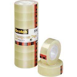Ruban tour transparent pack 550 scotch 19mmx33m 8 rouleaux