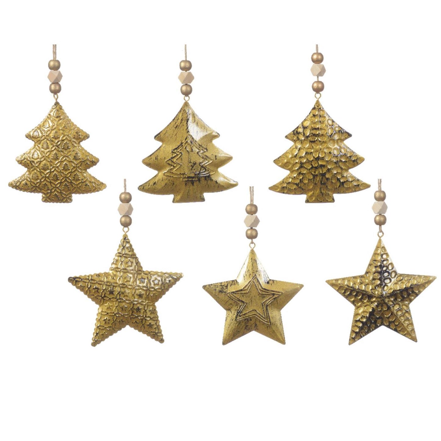 Decoris Pendentif de Noël fer or antique 1x10x14cm