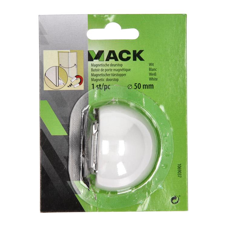 Mack 1069037 - butée de porte magnétique blanc ø 50 mm 1 pièce pièce | 6 pièces