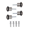 Mack 1069045 - cylindre d'arrêt de porte modèle aspect acier inoxydable ø 20h30 mm 4 pcs pc | 6 pièces