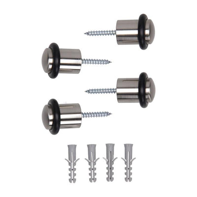 Mack 1069045 - cylindre d'arrêt de porte modèle aspect acier inoxydable ø 20h30 mm 4 pcs pc | 6 pièces
