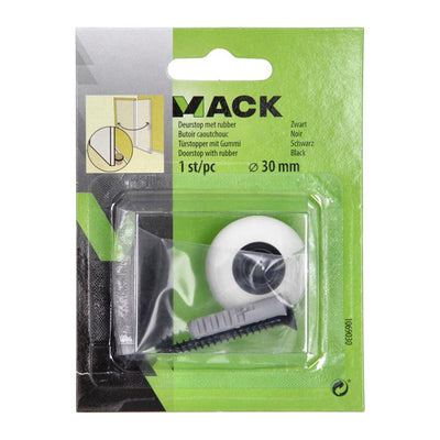 Mack 1069030 - butée de porte avec caoutchouc noir ø 30 mm 1 pièce pièce | 6 pièces