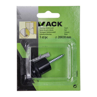 Mack 1069034 - modèle de cylindre d'arrêt de porte noir ø 20h30 mm 1 pièce pièce | 6 pièces
