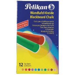 Craie pour tableau noir, assortiment de couleurs pélican, 12 pièces