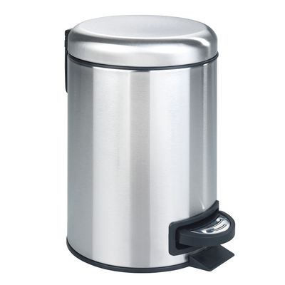 Wenko 1069562 - poubelle leman 3 litres en acier inoxydable mat | 1 pièce
