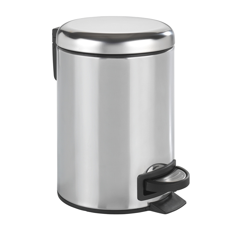 Wenko 1065701 - poubelle leman 3 litres inox verre. | 1 pièce