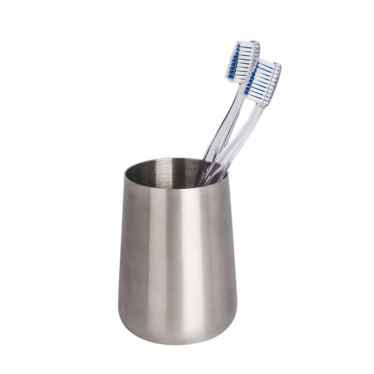 Wenko 1069555 - brosse à dents b. acier inoxydable massif mat | 1 pièce