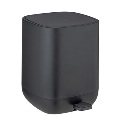 Wenko 1069577 - poubelle Davos noir.5 litres. ce | 1 pièce