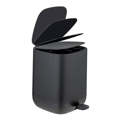 Wenko 1069577 - poubelle Davos noir.5 litres. ce | 1 pièce