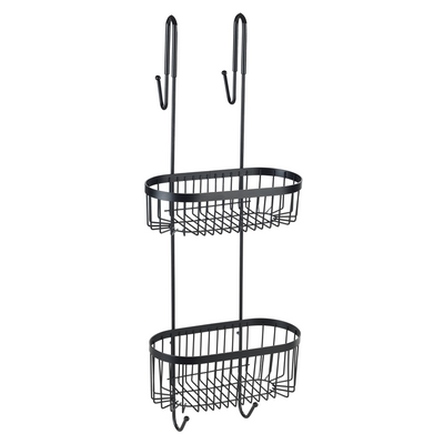 Wenko 1069611 - support de douche 2 couches serino noir | 1 pièce