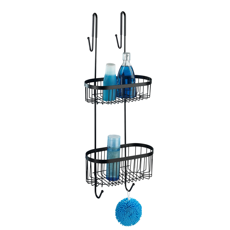 Wenko 1069611 - support de douche 2 couches serino noir | 1 pièce