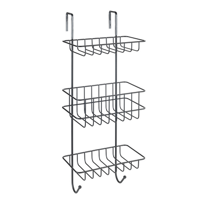 Wenko 1069610 - support de douche 3 couches revigo noir | 1 pièce