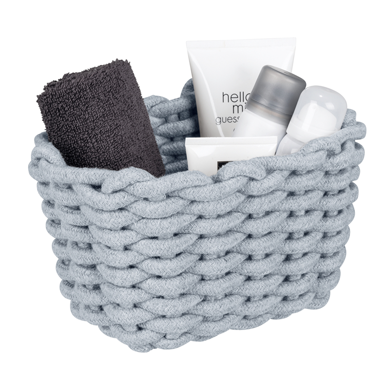 Wenko 1069558 - panier de rangement tia s gris | 1 pièce