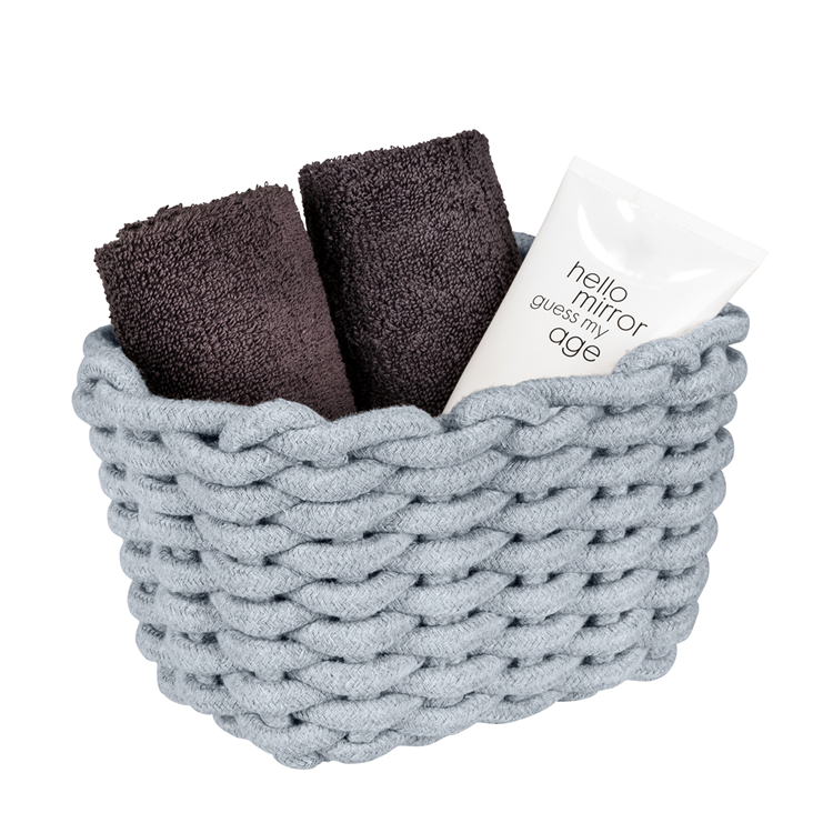 Wenko 1069558 - panier de rangement tia s gris | 1 pièce