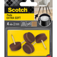 3m 1070705 - patins en feutre extra doux scotch® à clouer marron ø 22 mm | 16 pièces