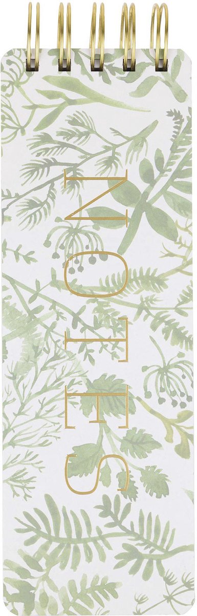 Bloc-notes Eccolo - spirale - botanique - trait - env.8x23cm - ec-q601k