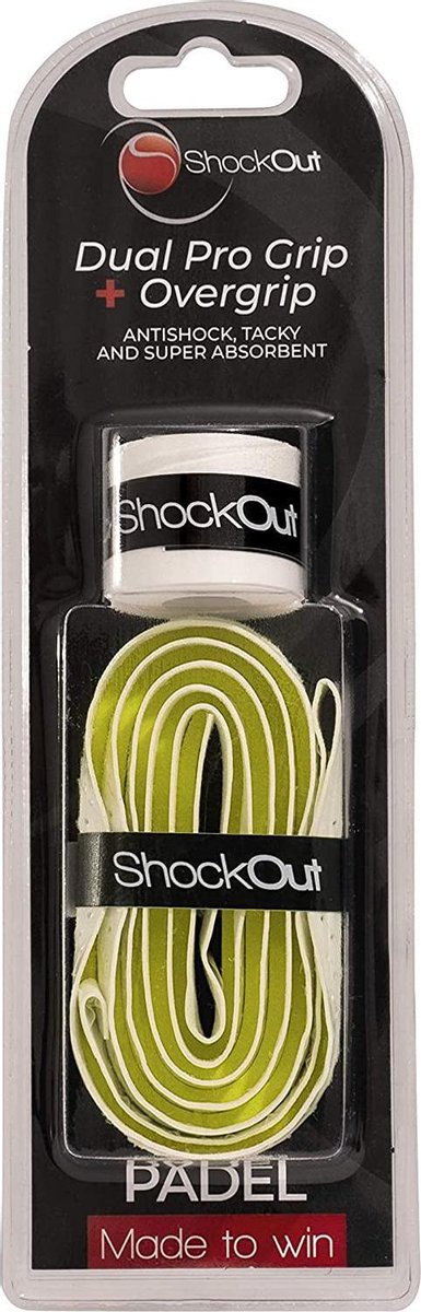 Shock out Shockout Dual Pro Grip + Surgrip Padel | blanc jaune