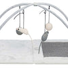 Trixie Crab Mat avec des jouets sur le cordon gris