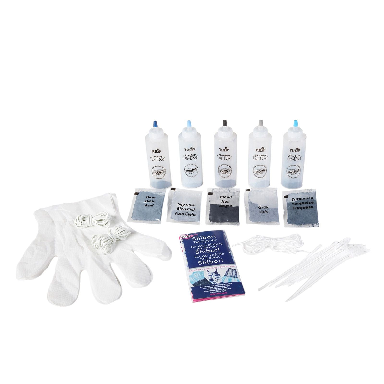 Tulipe tie dye tulipe en une étape • kit tie-dye 5 couleurs shibori