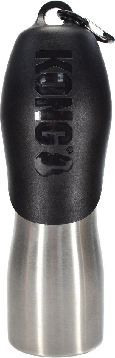 Bouteille de boisson kong h2o noire en acier inoxydable