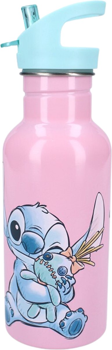 Vadobag Lilo Stitch Gourde et gobelet d'école - rose - acier inoxydable - 500 ml
