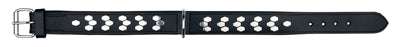 Trixie Collar Dog Cuir actif avec des applications noires