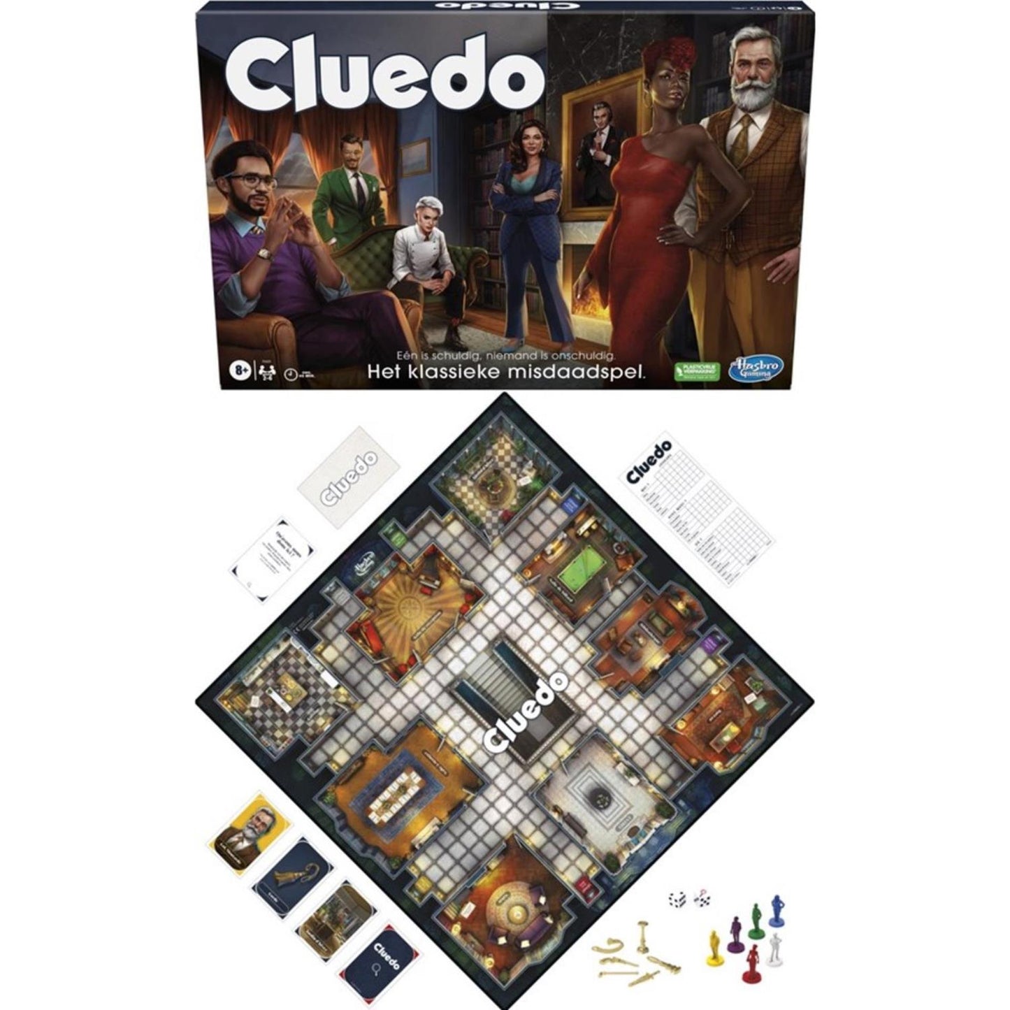 Hasbro Cluedo le jeu du crime classique.