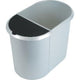 Duo poubelle helit 29 l argent noir