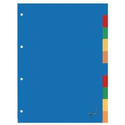 Onglets colorés kangaro a410 pp a4 120 microns 10 pièces 4 trous