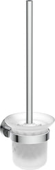 Ensemble de brosse de toilette Schütte London - verre dépoli - chrome