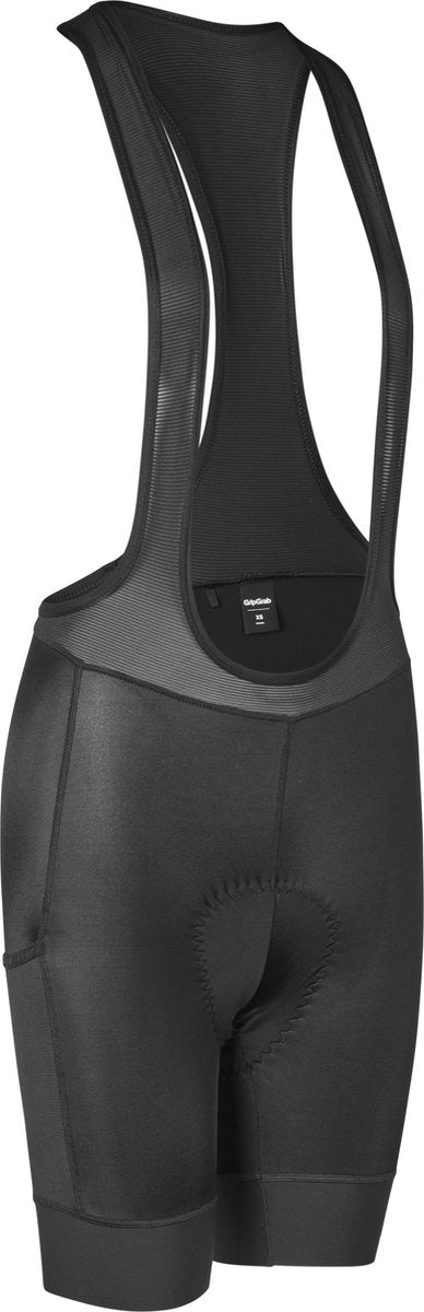 Gripgrab - W's Ride Short de Cyclisme avec Chamois et Bretelles pour Femme Cuissard de Cyclisme Cuissard à Bretelles - Noir - Femme - Taille XS