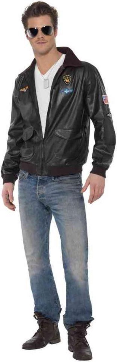 Smiffys top gun bomber veste noir - taille m