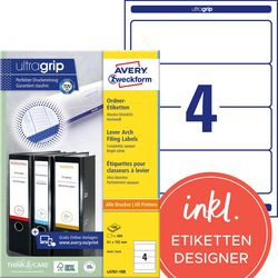 Brochure étiquettes avery l4761-100 blanc 400 étiquettes