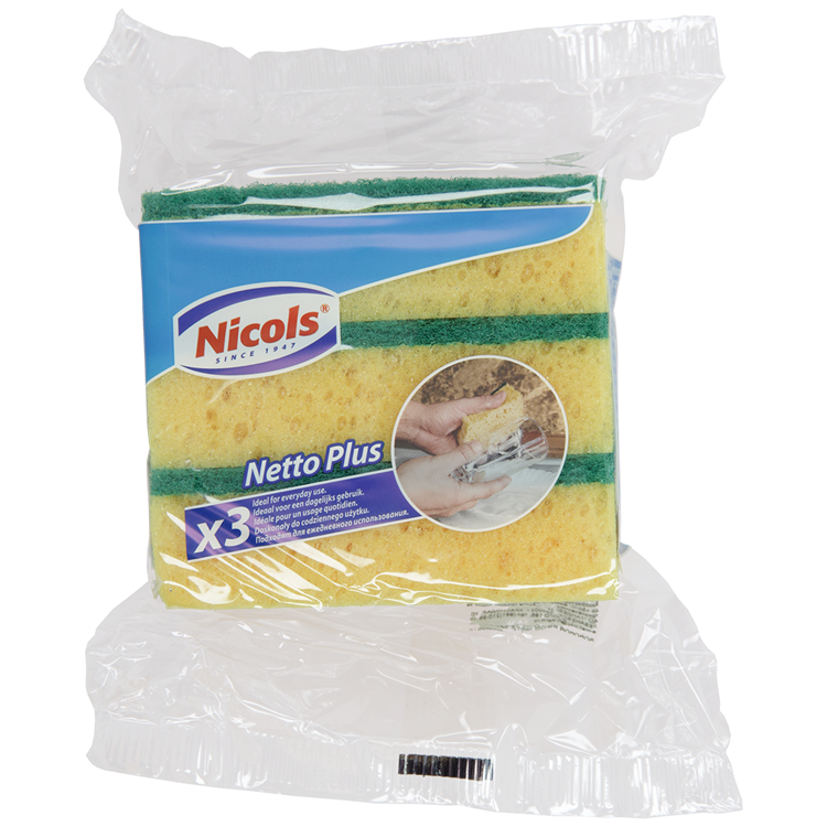 Nicols 1061449 - filet à récurer synthétique plus x3 | 6 pièces