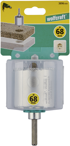 Wolfcraft Wolfcraft Holboorkroon avec inhummani 68 mm gris
