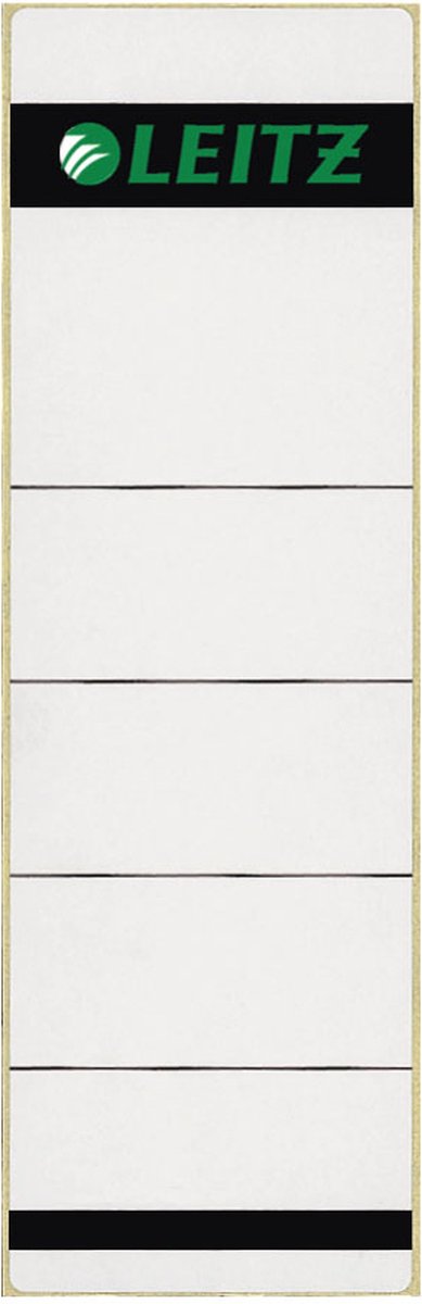 Leitz étiquette de dos large courte 62x192mm autocollante gris - 100 pièces