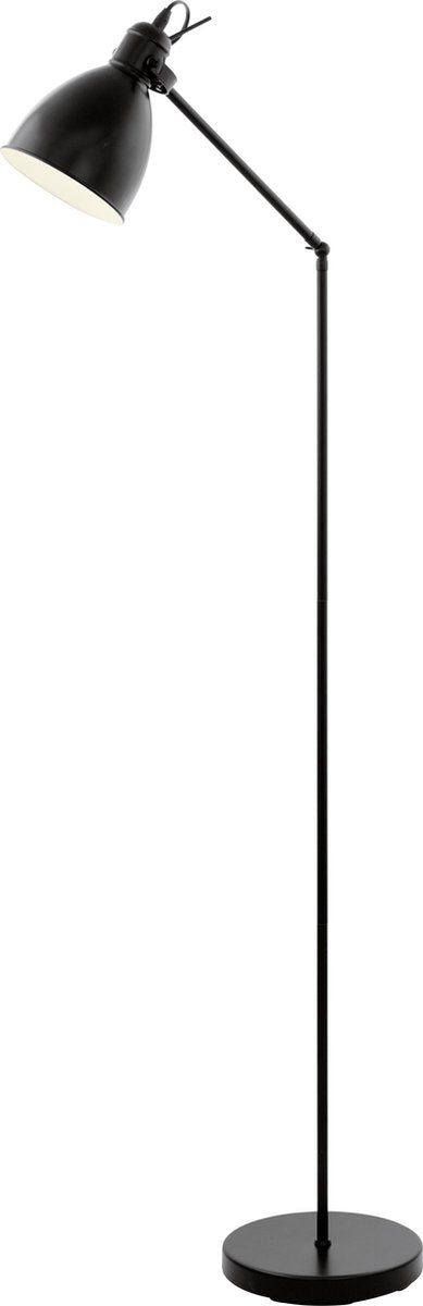 Lampadaire Eglo priddy - e27 - 137 cm - noir et blanc