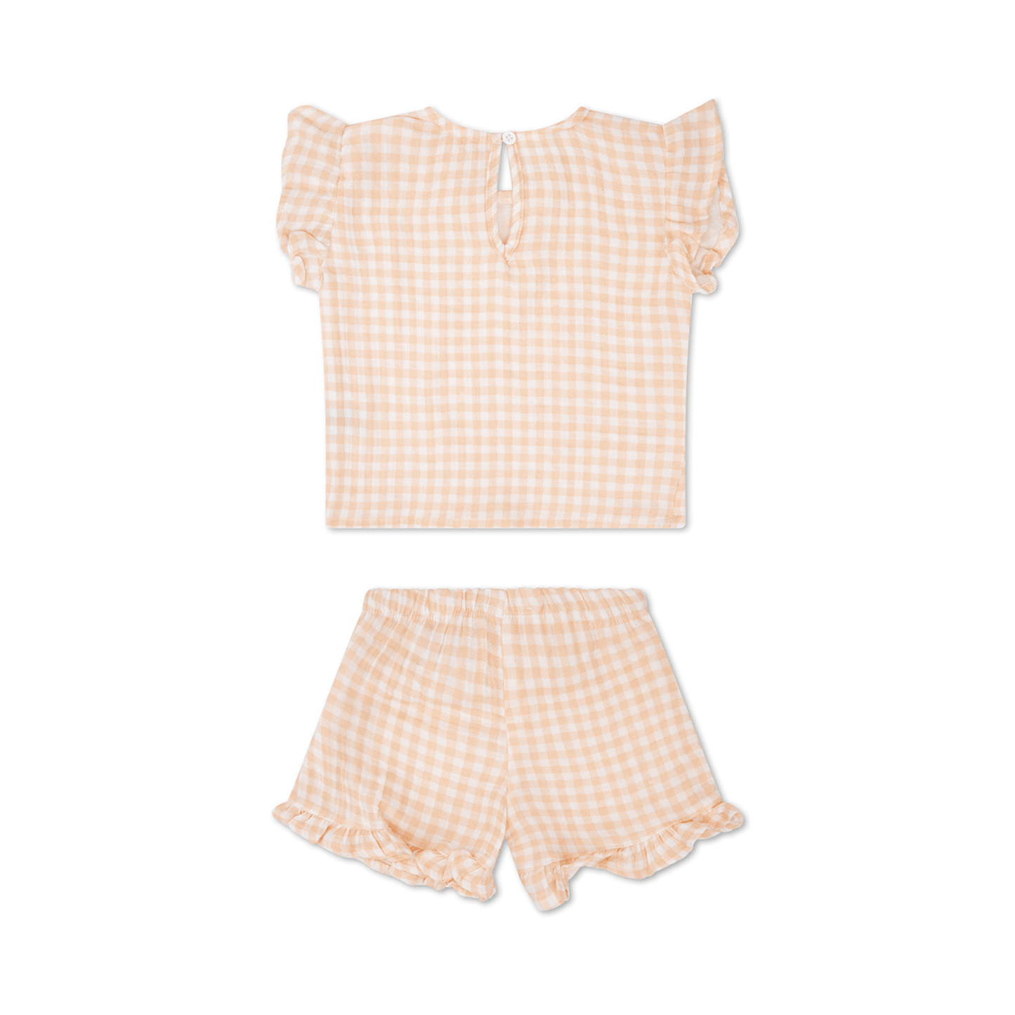 Sunset Grid | Girls blancs oranges Set Beach-Muslin